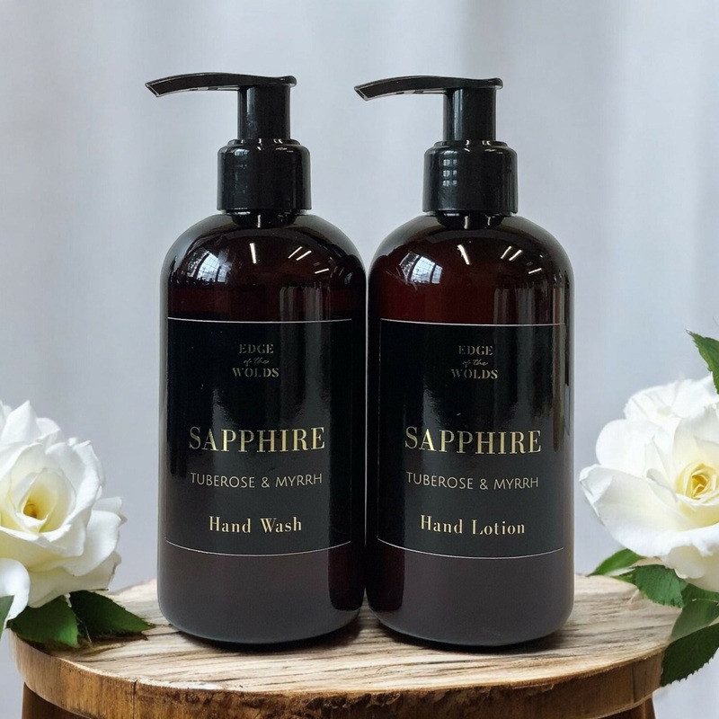 Sapphire – Tuberose & Myrrh Hand Wash & Lotion Set