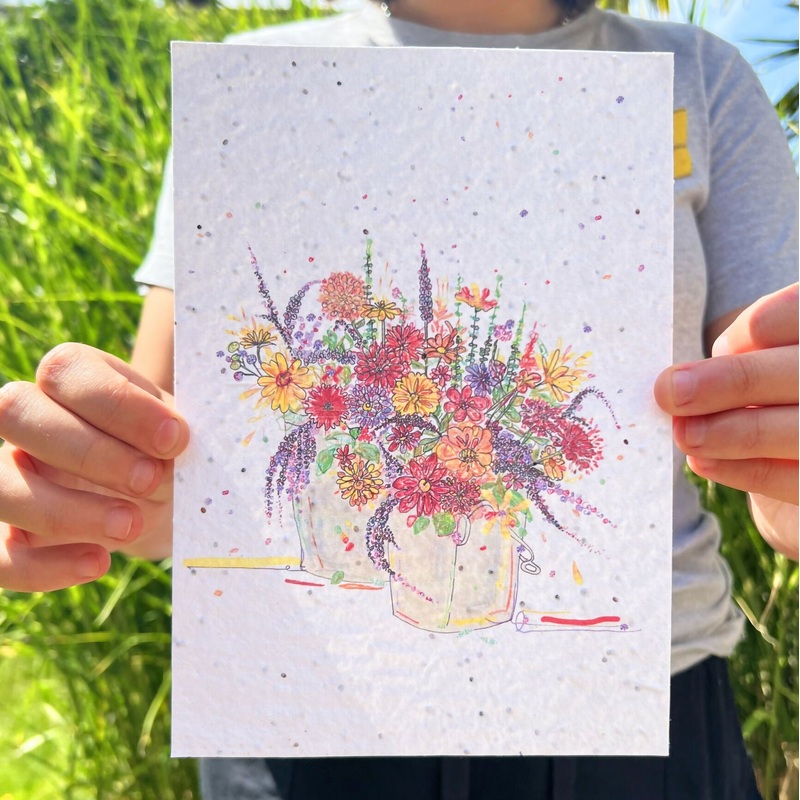 Seed Card Print – Summer Garden Pots
