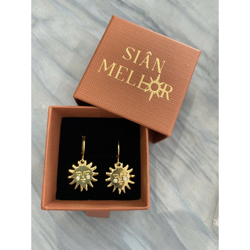 Sun Huggie Hoop Earrings