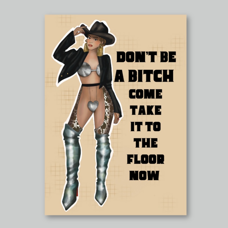 Texas Bey Fashion Illustration Print