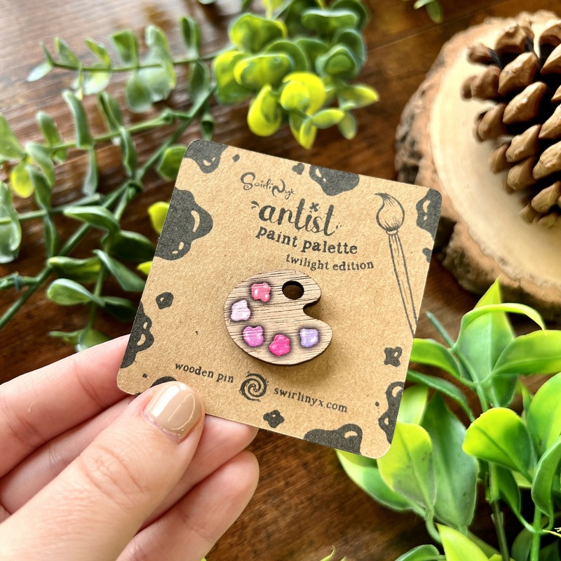Twilight Paint Palette Wooden Pin