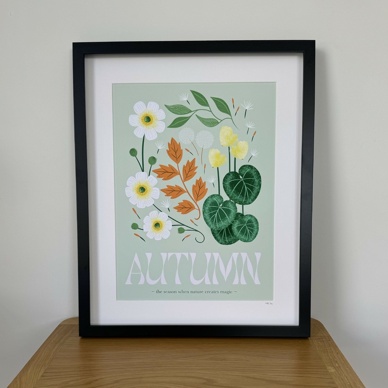 A3 Black Framed Autumn Art Print