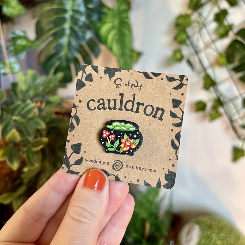 Cauldron Wooden Pin