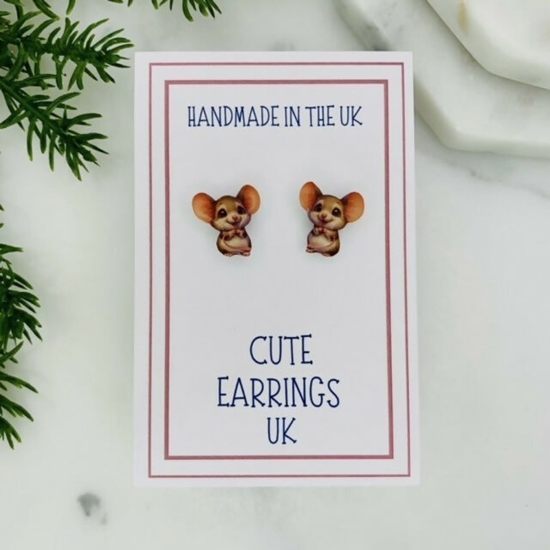 Cute Mouse Stud Earrings