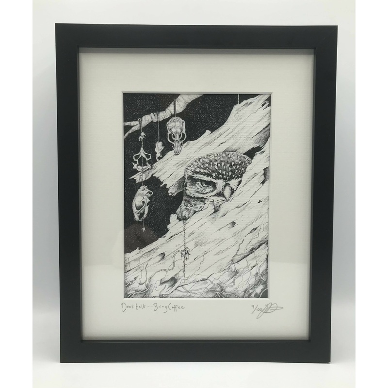 Dont Talk…Bring Coffee – Framed Limited Edition Print by Jenny Davies