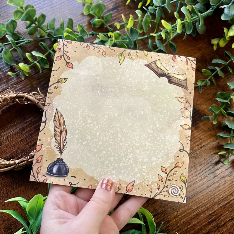 Ink and Quill Notepad Large