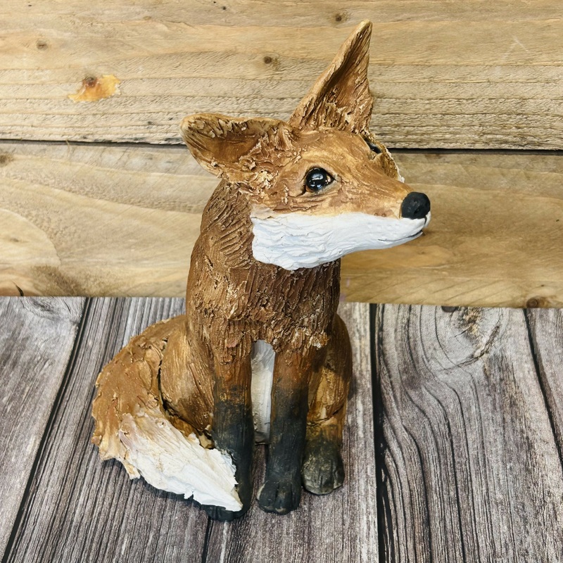 Large Fox Sculpture|Sitting fox|Sleeping fox
