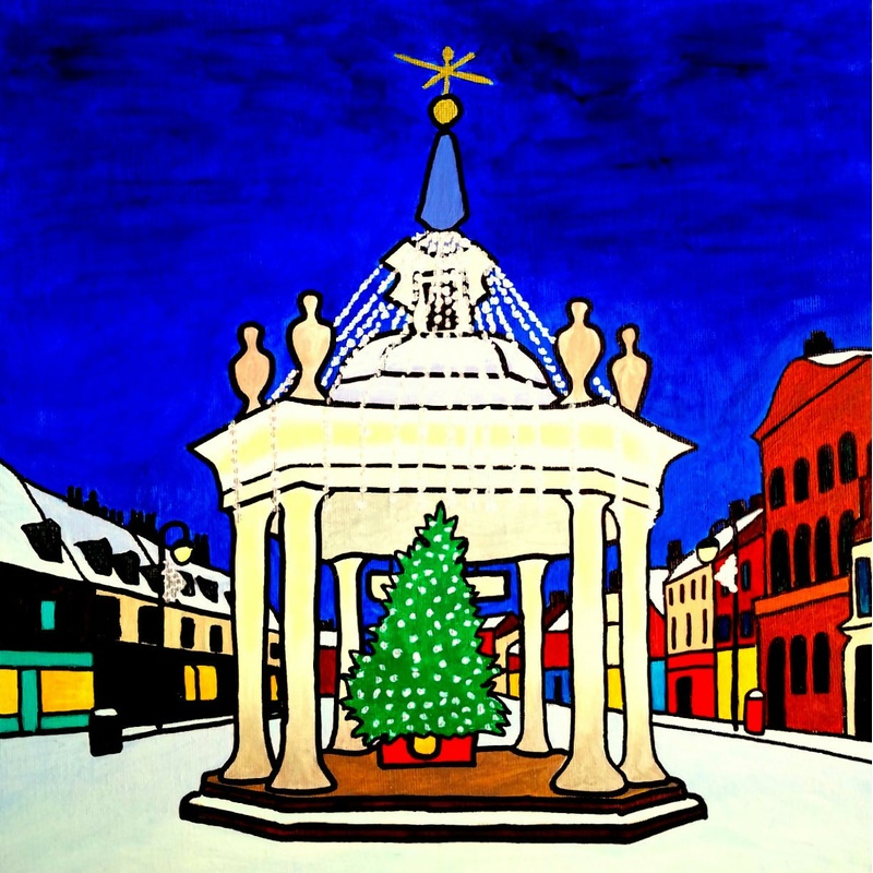 Original painting The Festive Market Cross