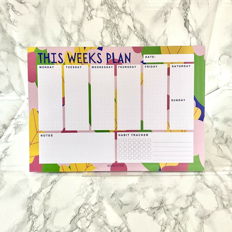Bright Blooms – This Weeks Plan Desk Pad A4