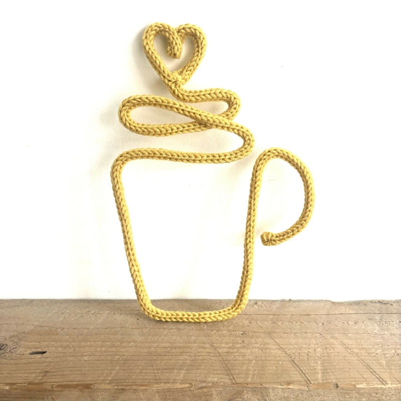 Coffee Cup Shaped Wire Decoration