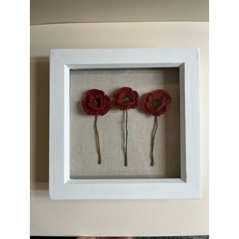 Crochet Poppies In Frame