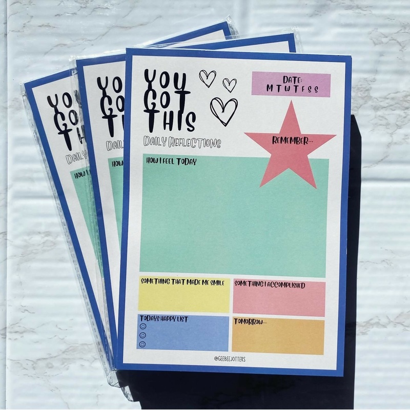 Daily Reflections Self Care Notepad A5