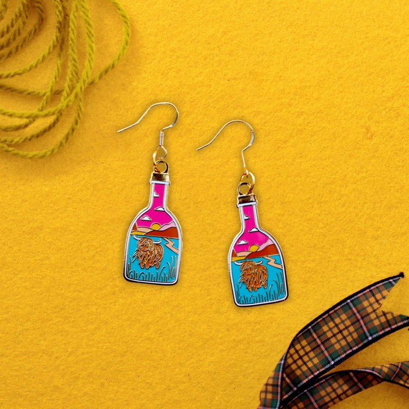 Earrings – Highland Cow