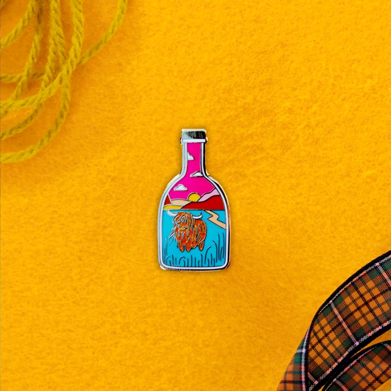 Enamel Pin – Highland Cow
