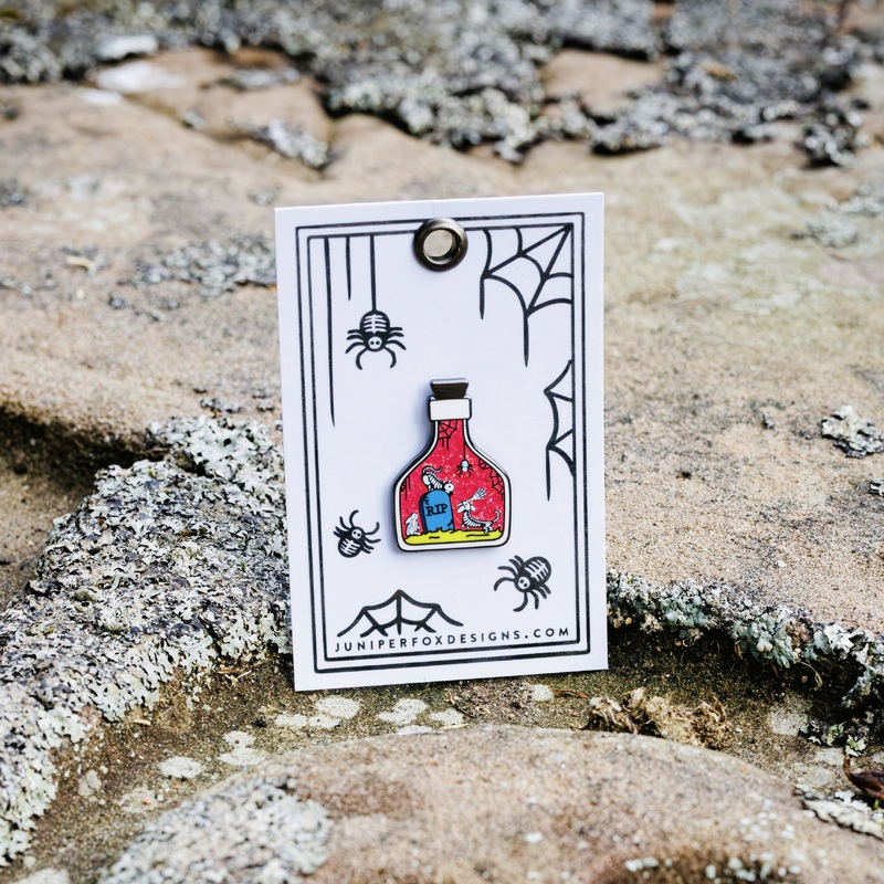 Enamel Pin – Skeleton Pets