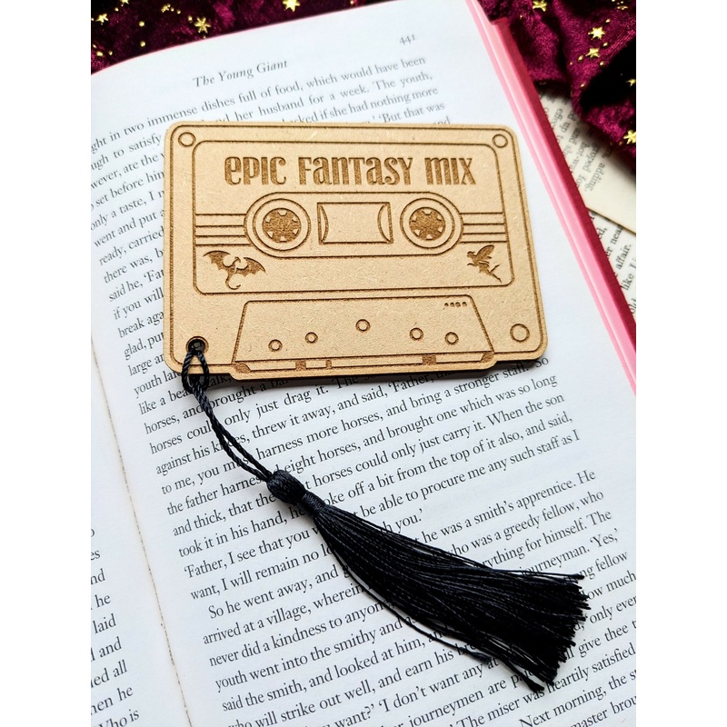 Epic Fantasy Mix – Mixtape Wooden Bookmark