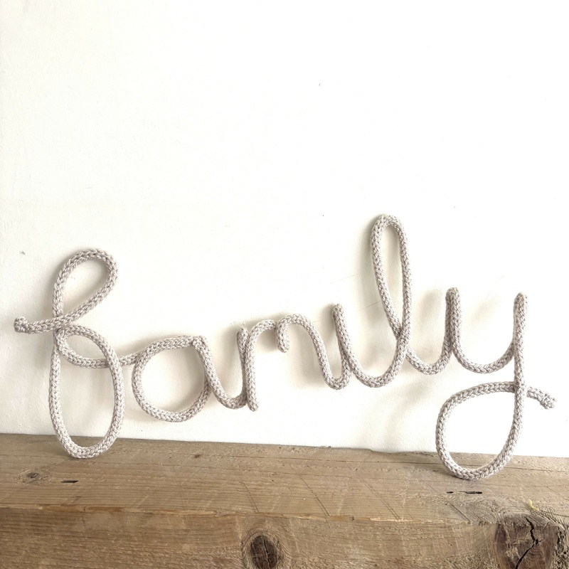 Family Wire Word Decoration