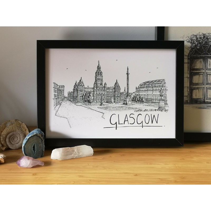 Glasgow Skyline Art Print
