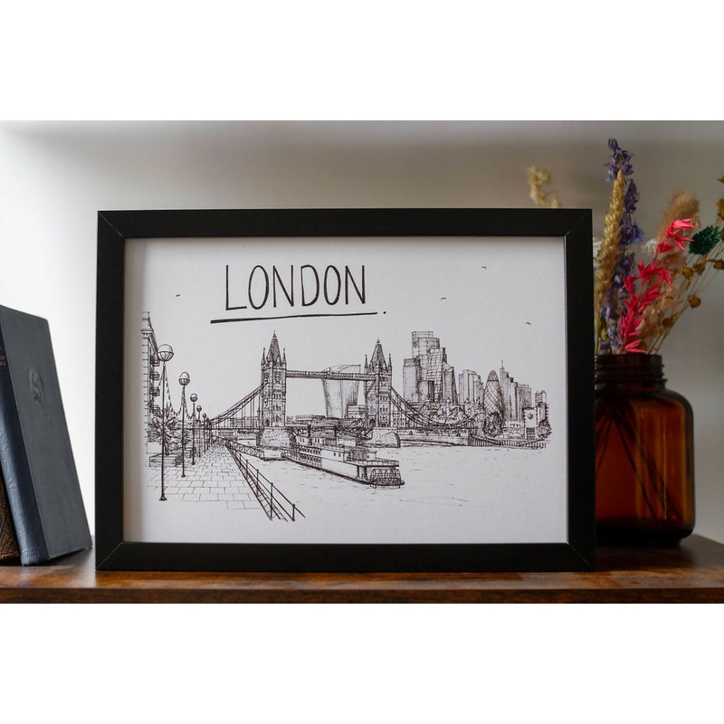 London Skyline Art Print|A4|A3