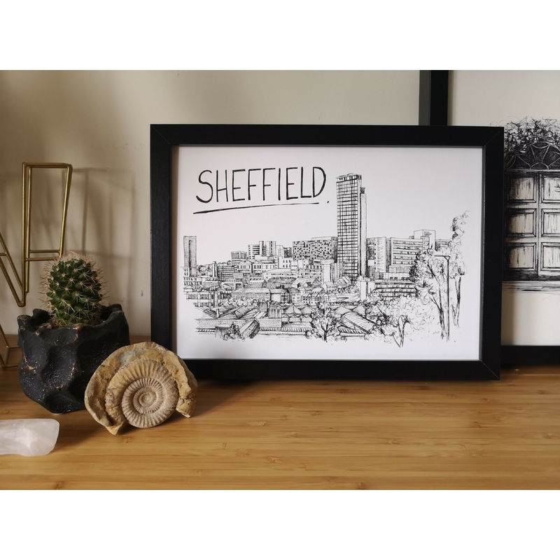 Sheffield Skyline Art Print|A4|A3