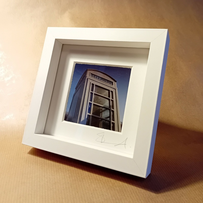 White Phone Box Mini Frame|White phonebox mini frame