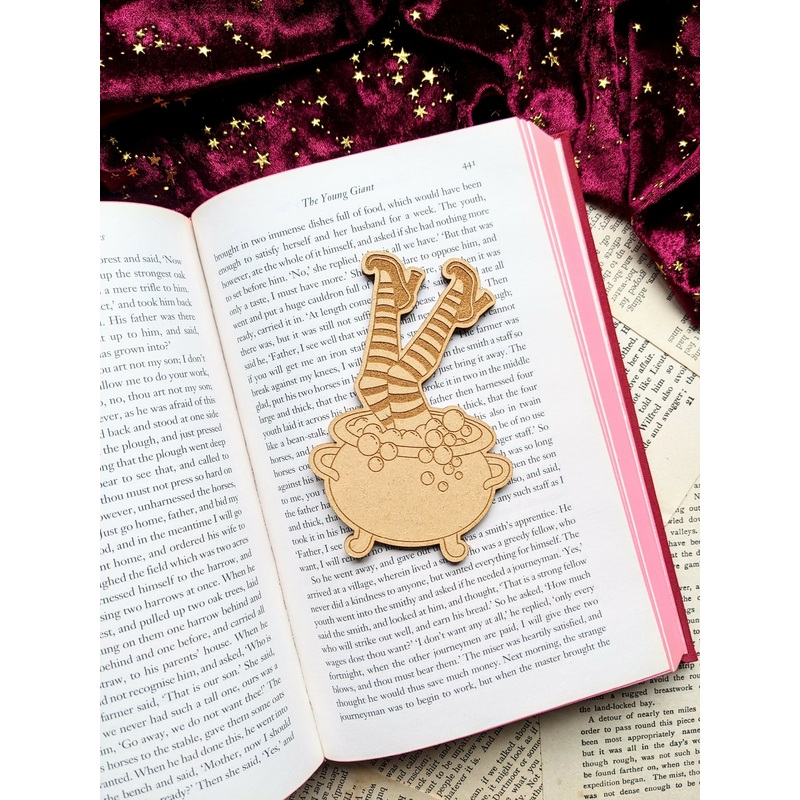 Witch’s Legs Wooden Bookmark