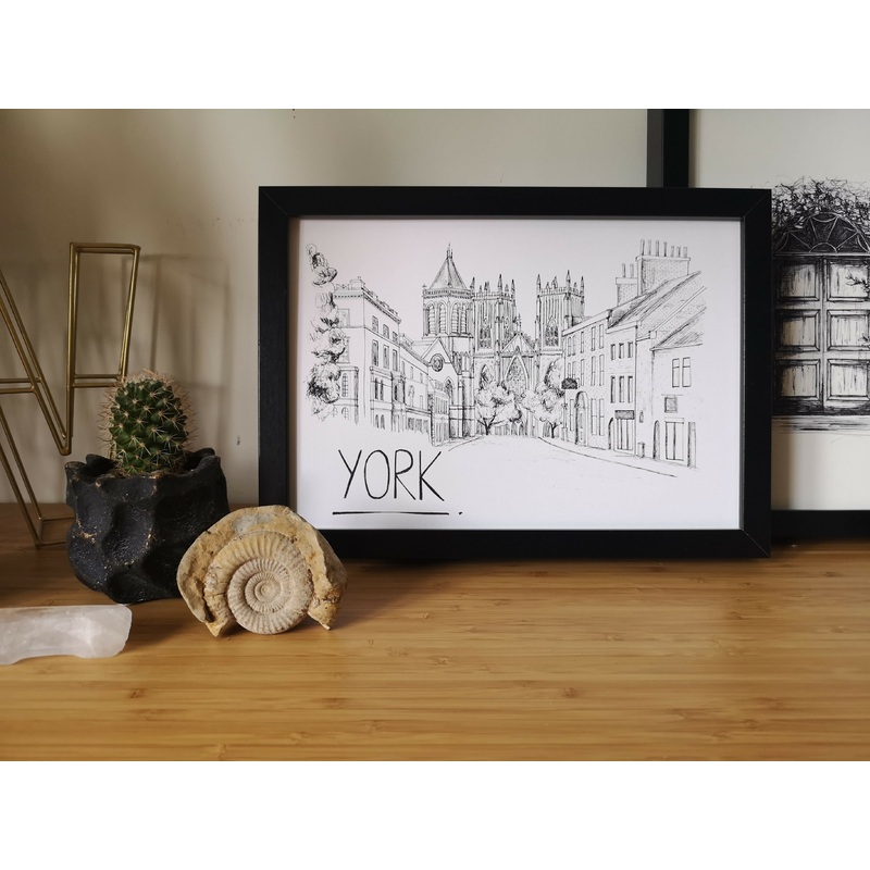 York Skyline Art Print|A4|A3
