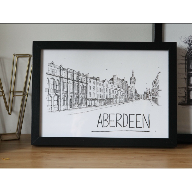 Aberdeen Skyline Art Print