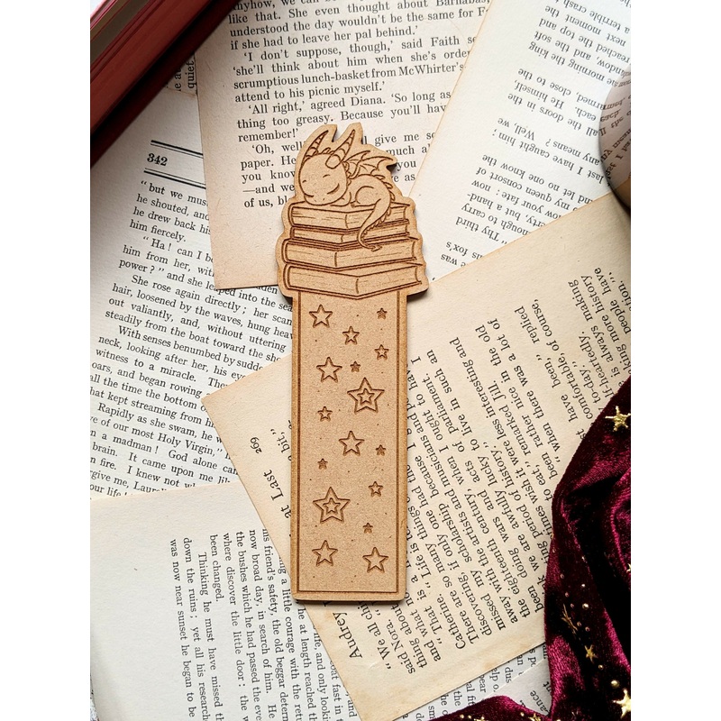 Blaze the Dragon Wooden Bookmark
