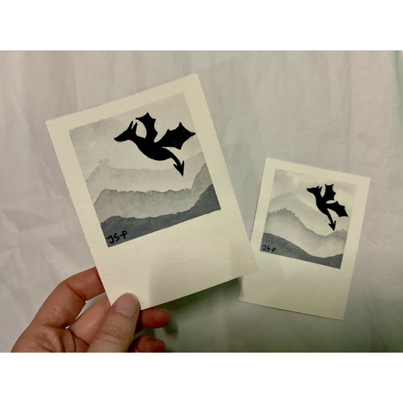 Dragon Original Watercolour Polaroid