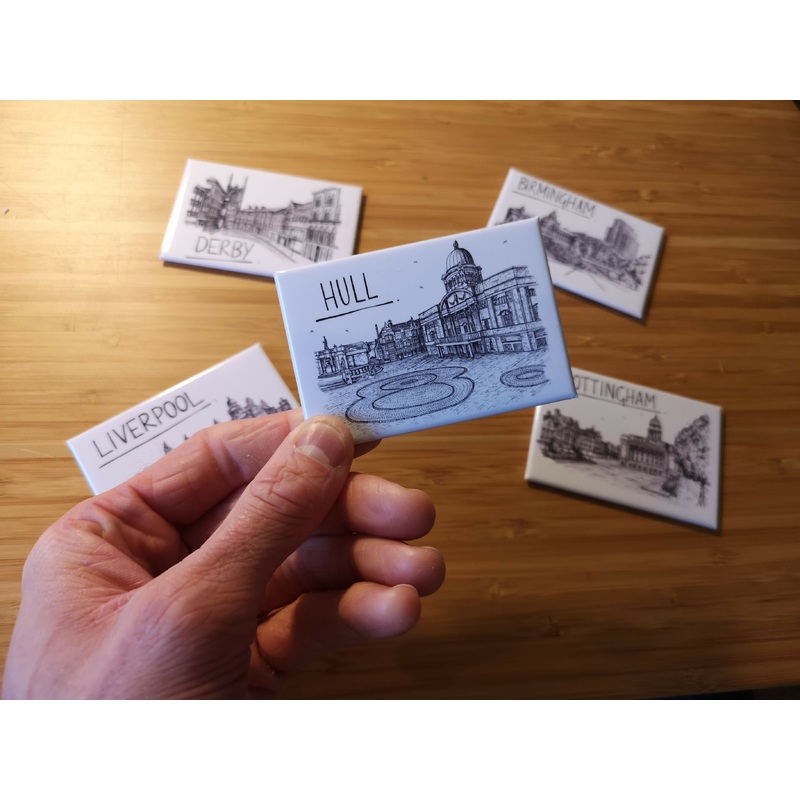 Hull Skyline Souvenir Magnet