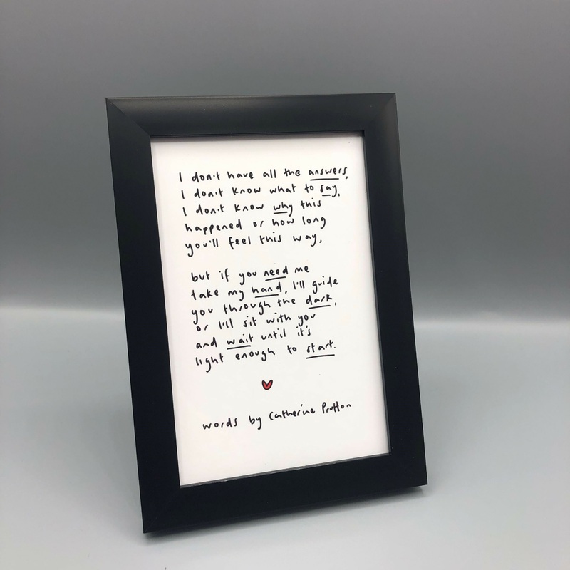 I Don’t Have All The Answers Mini Framed Poem