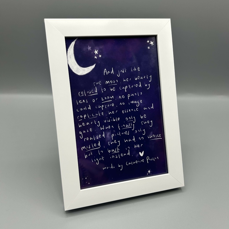 Just Like The Moon Mini Framed Poem