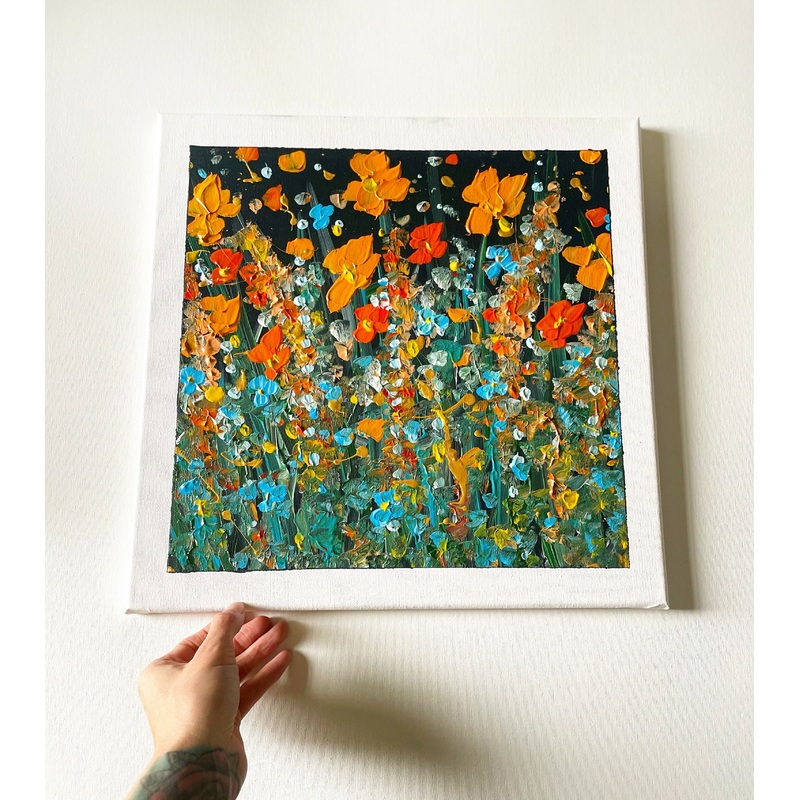 Midnight Meadow – Original Acrylic Painting