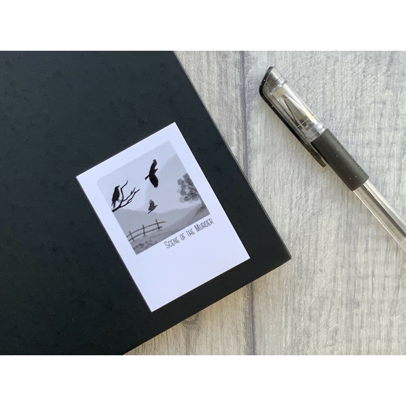 Scene of the Murder Crow Sticker