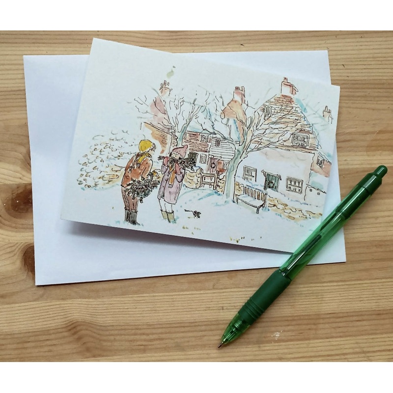 Winter Chat Greetings Card