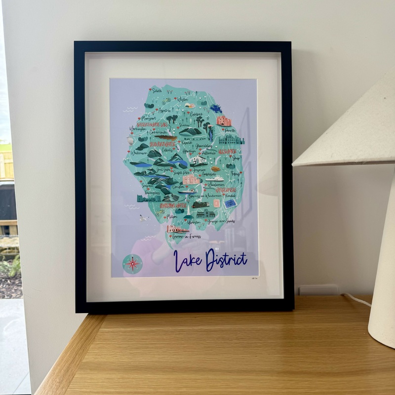 A3 Black Framed Lake District Art Print