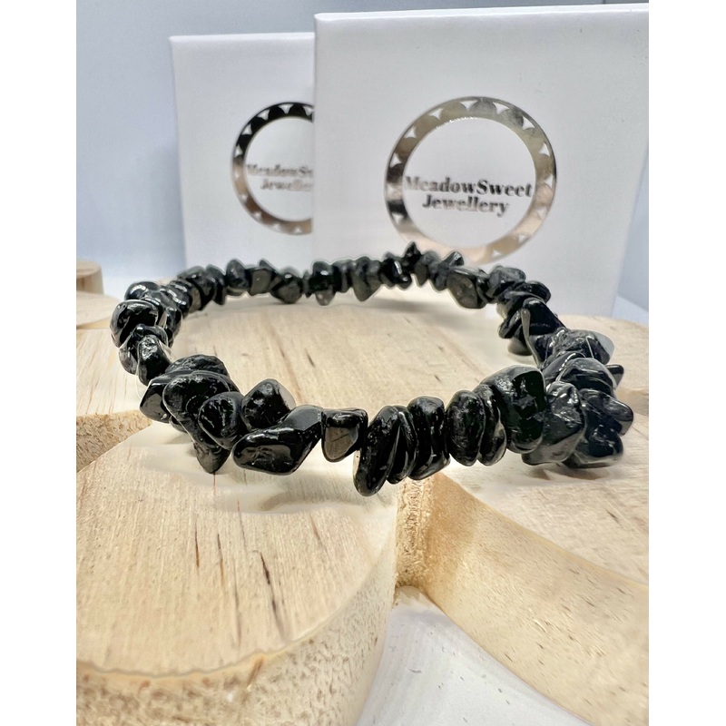 Black Tourmaline Chip Bracelet