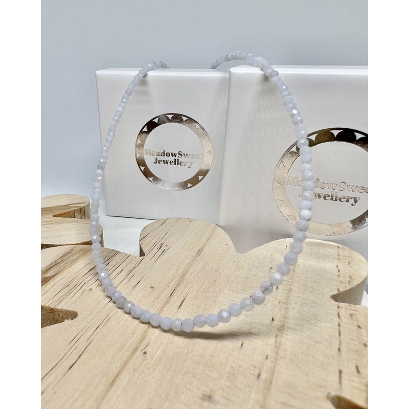 Blue Lace Agate Beaded Necklace