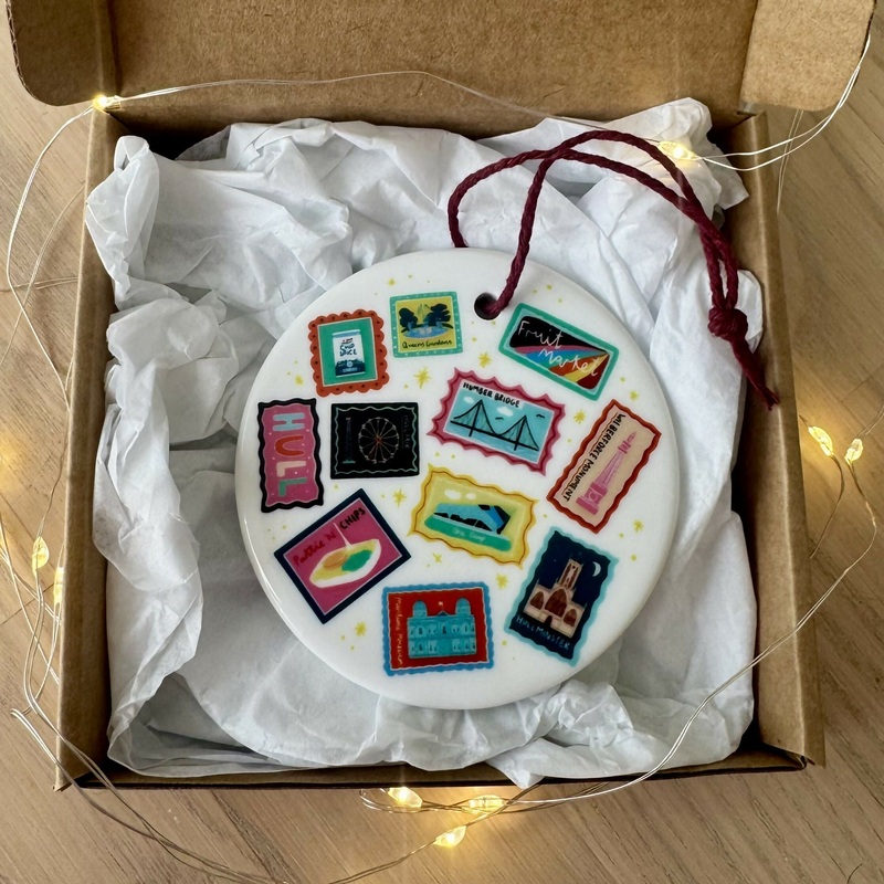 Ceramic Hull Stamp Art Bauble|Bauble