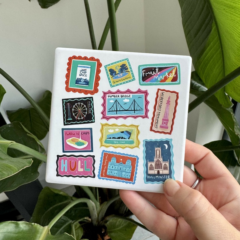 Ceramic Hull Stamp Art Coaster