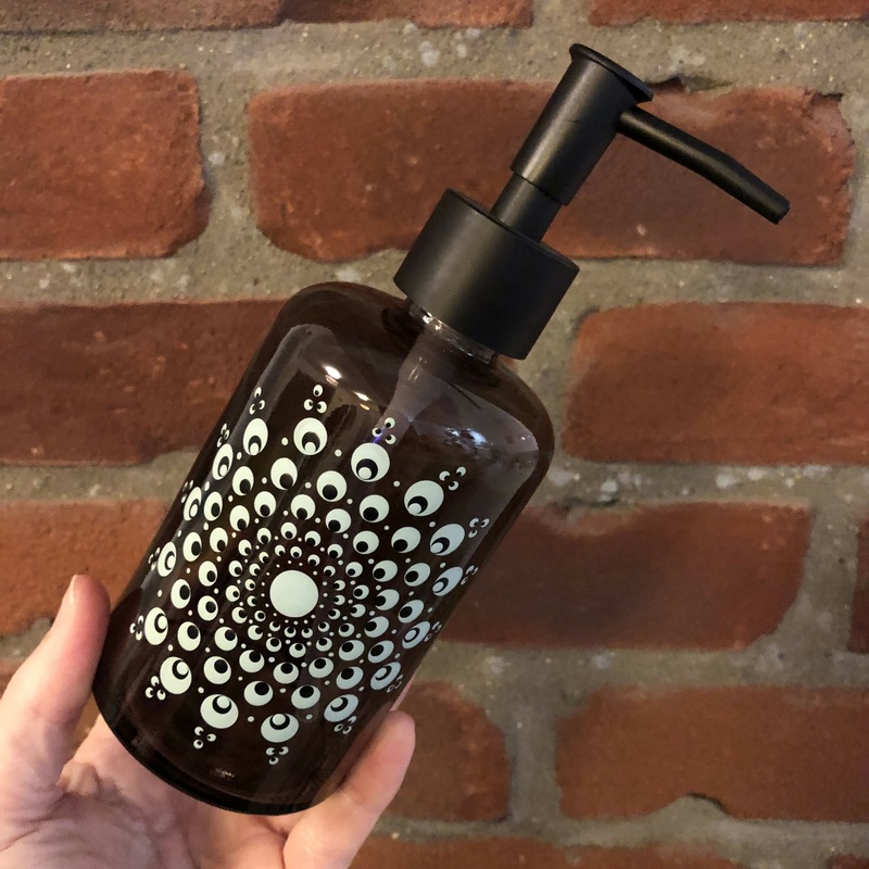 City Glass Hand-painted Soap Dispenser