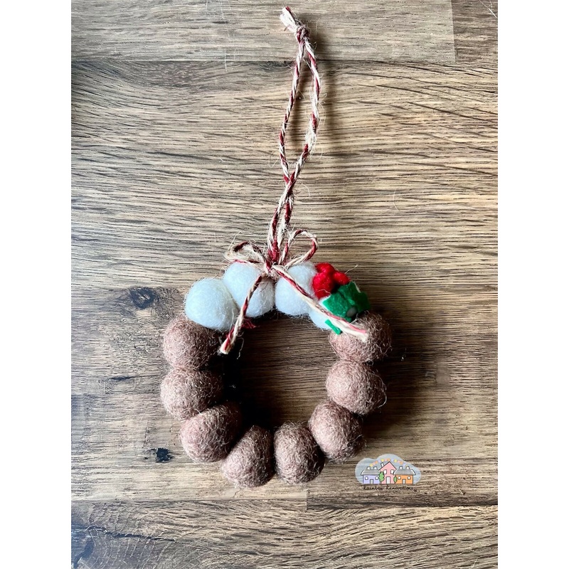 Feltball Christmas Pudding Decoration