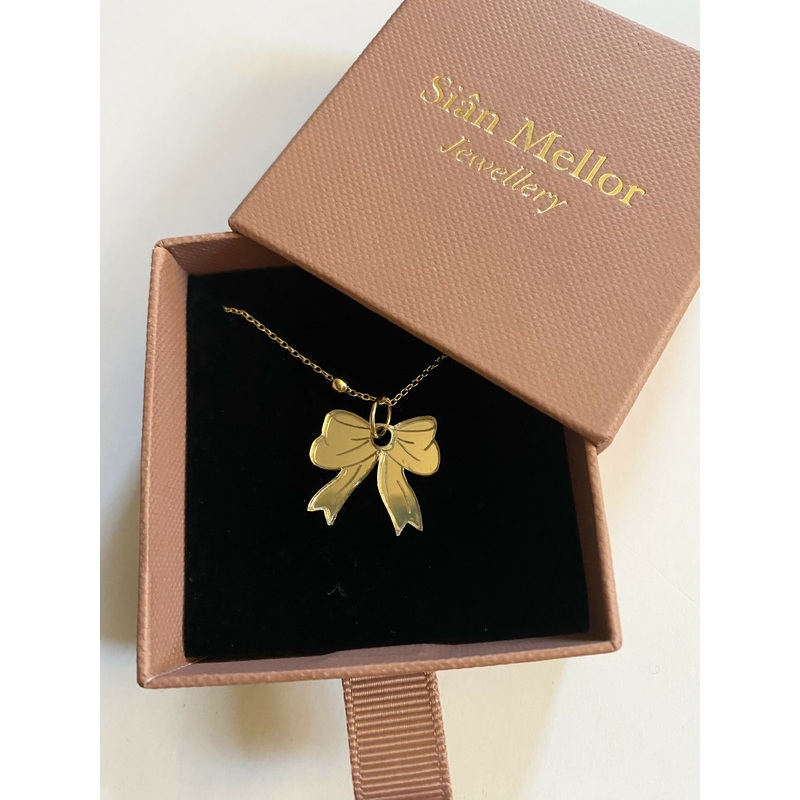 Gold Bow Necklace