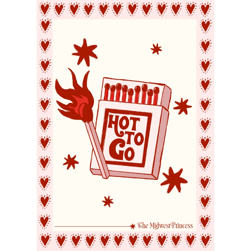 Hot To Go Matchbox Illustrated Midwest Princess Print