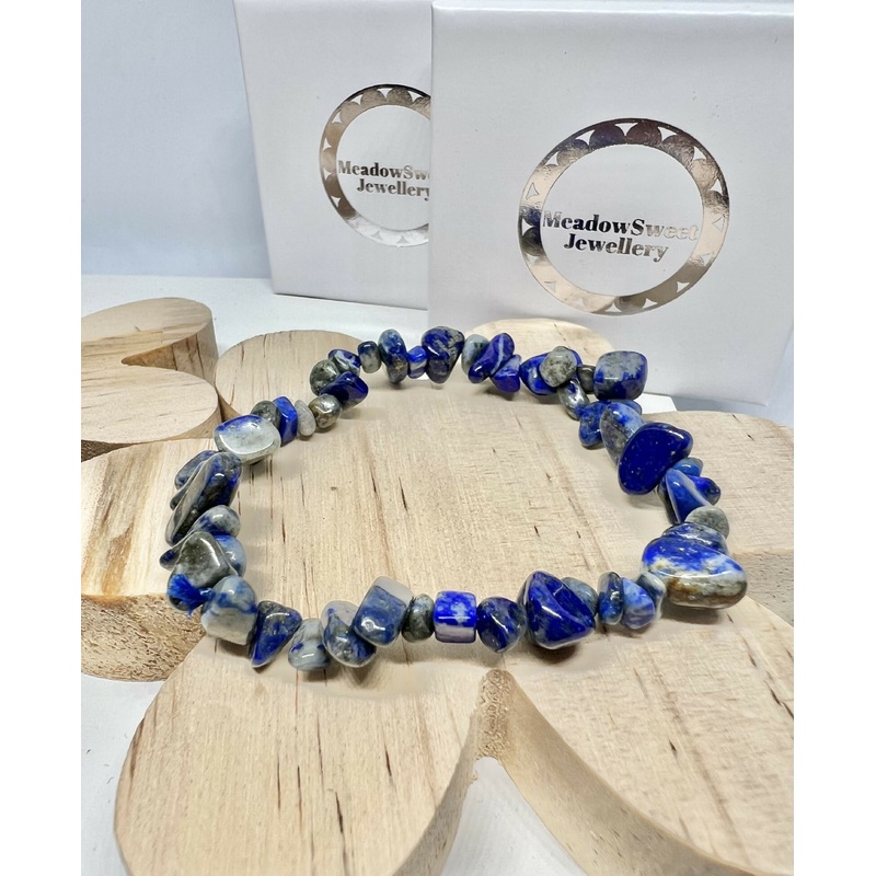 Lapis Chip Bracelet