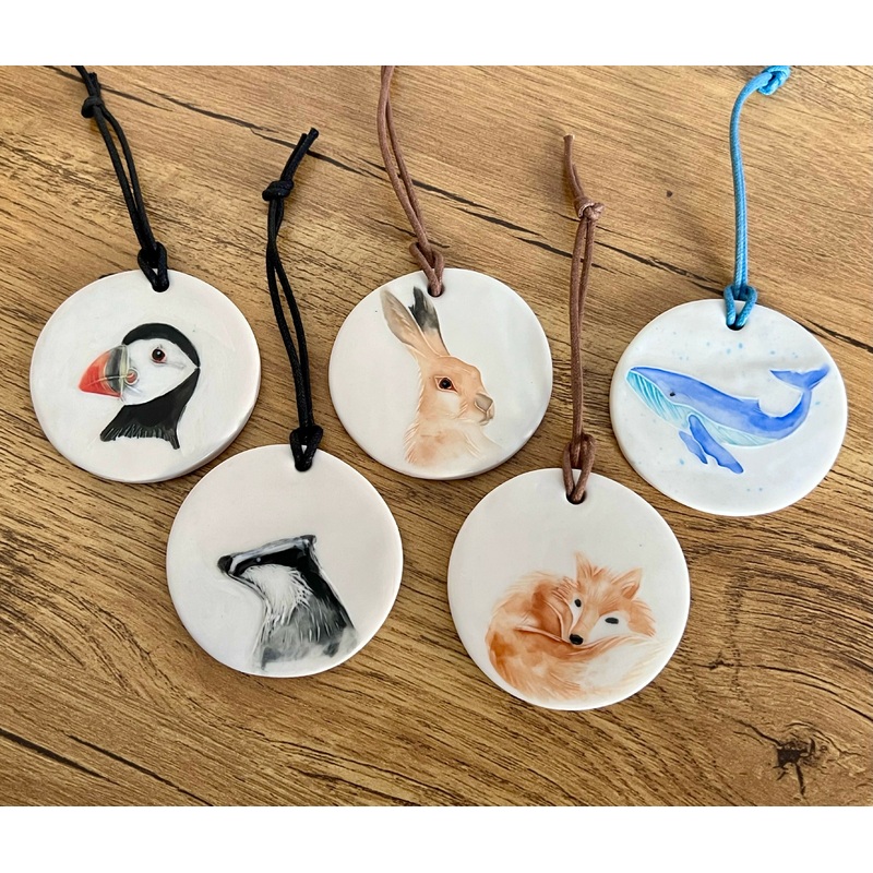 Porcelain Hand Painted Animal Decoration