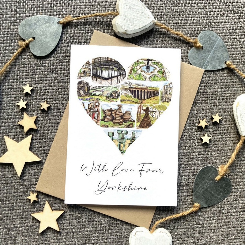 With Love From Yorkshire Greetings Card