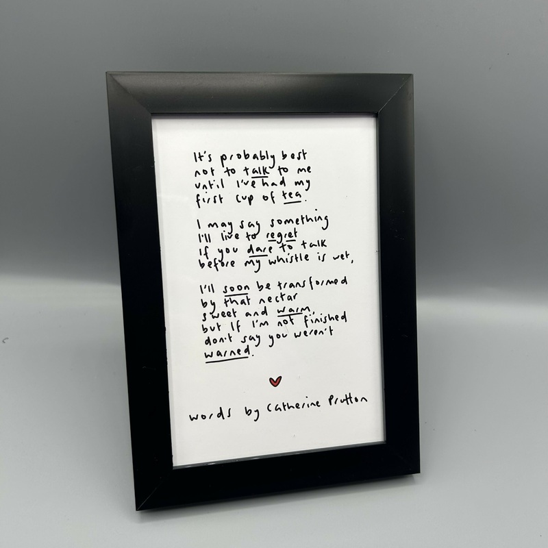 Cup Of Tea Mini Framed Poem|Cup Of Tea Mini Framed Poem