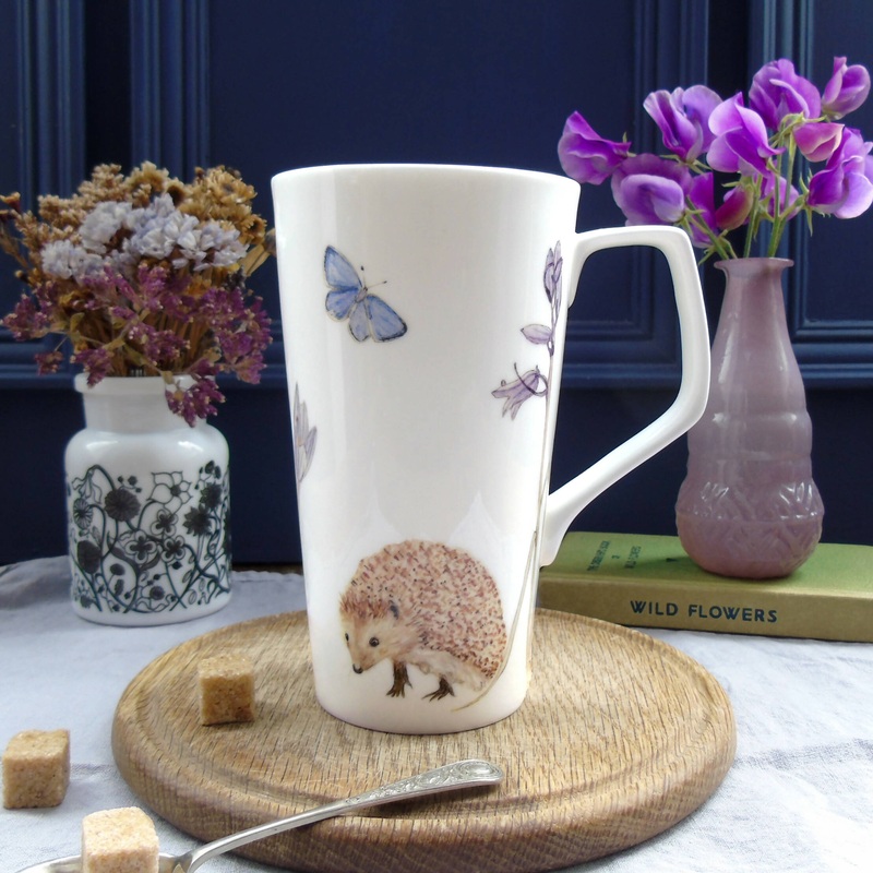 Fine Bone China Tall Hedgehog Latte Mug